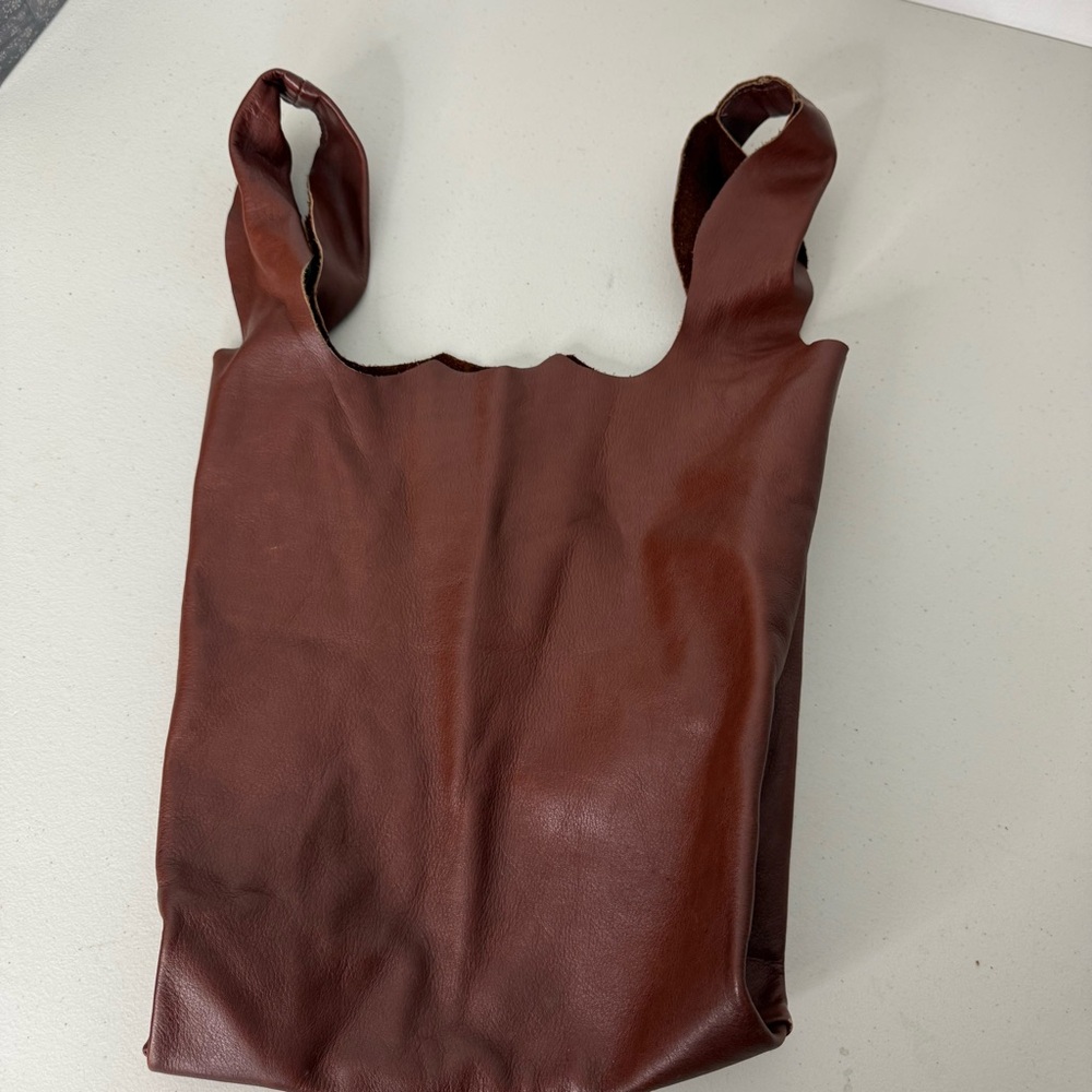 Bubo Handmade Brown Leather Tote‎ Bag